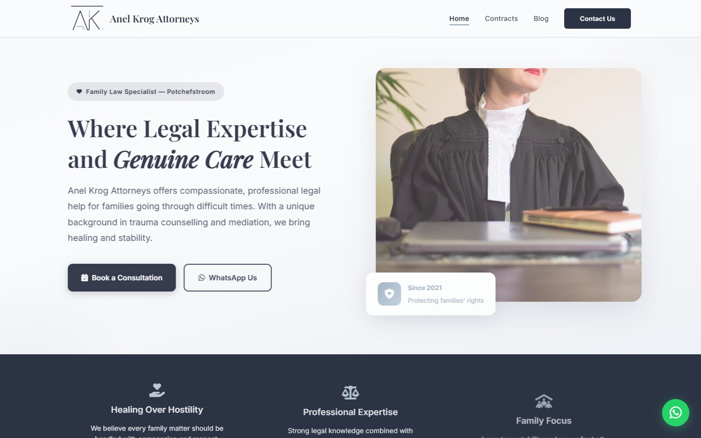 Anel Krog Attorneys website