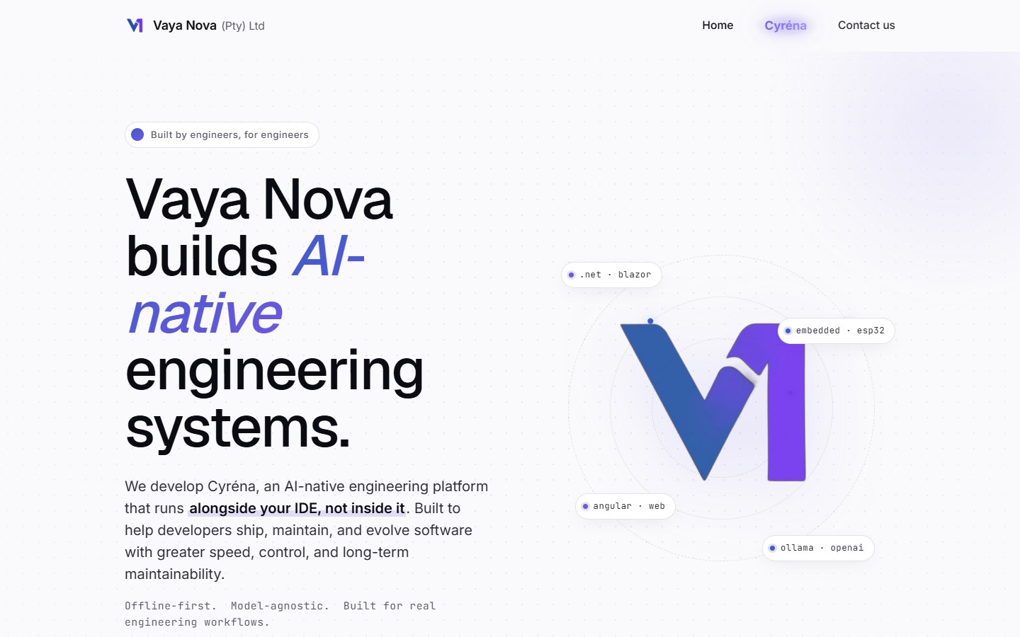 Vaya Nova engineering and software site